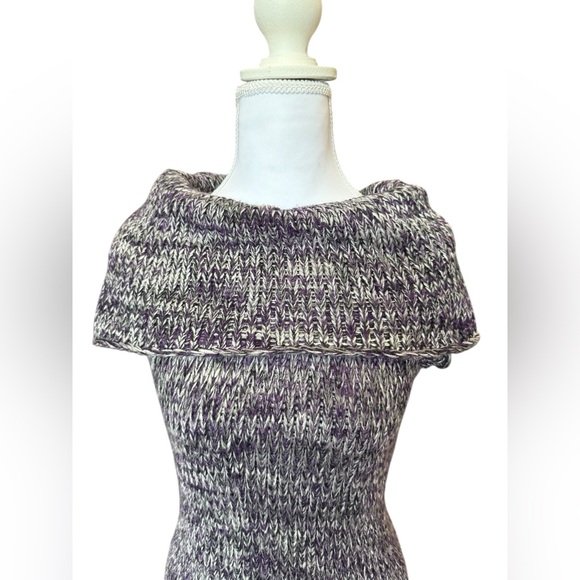 Say What? Womens Y2K Purple Gray Knit Sweater Dress Size Small Preppy Whimsygoth - Picture 4 of 8